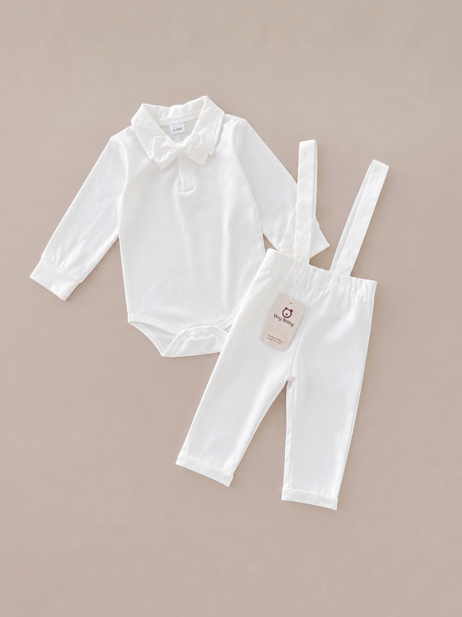 Set de Pantalón con tirantes y Romper ENZO BLANCO