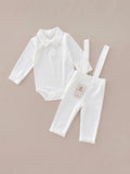 Set de Pantalón con tirantes y Romper ENZO BLANCO