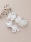 kit Diadema + Media Valeta en encaje Blanco