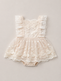 Valencianne Romper Beige