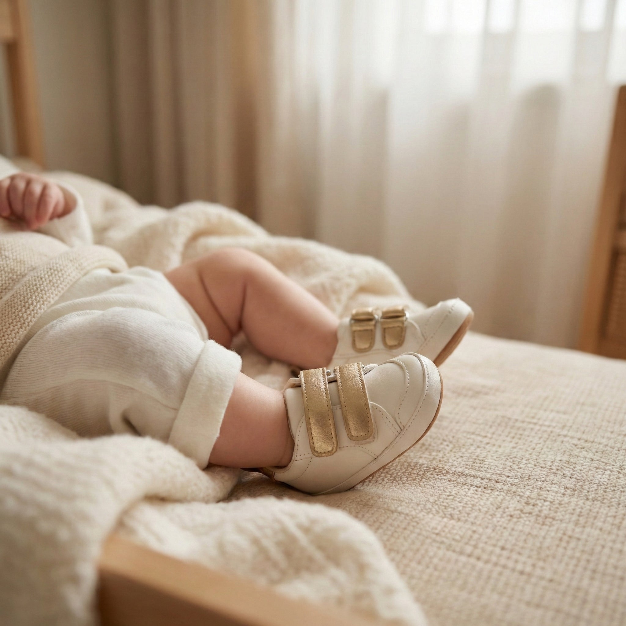 Tenis Court Blanco con Dorado