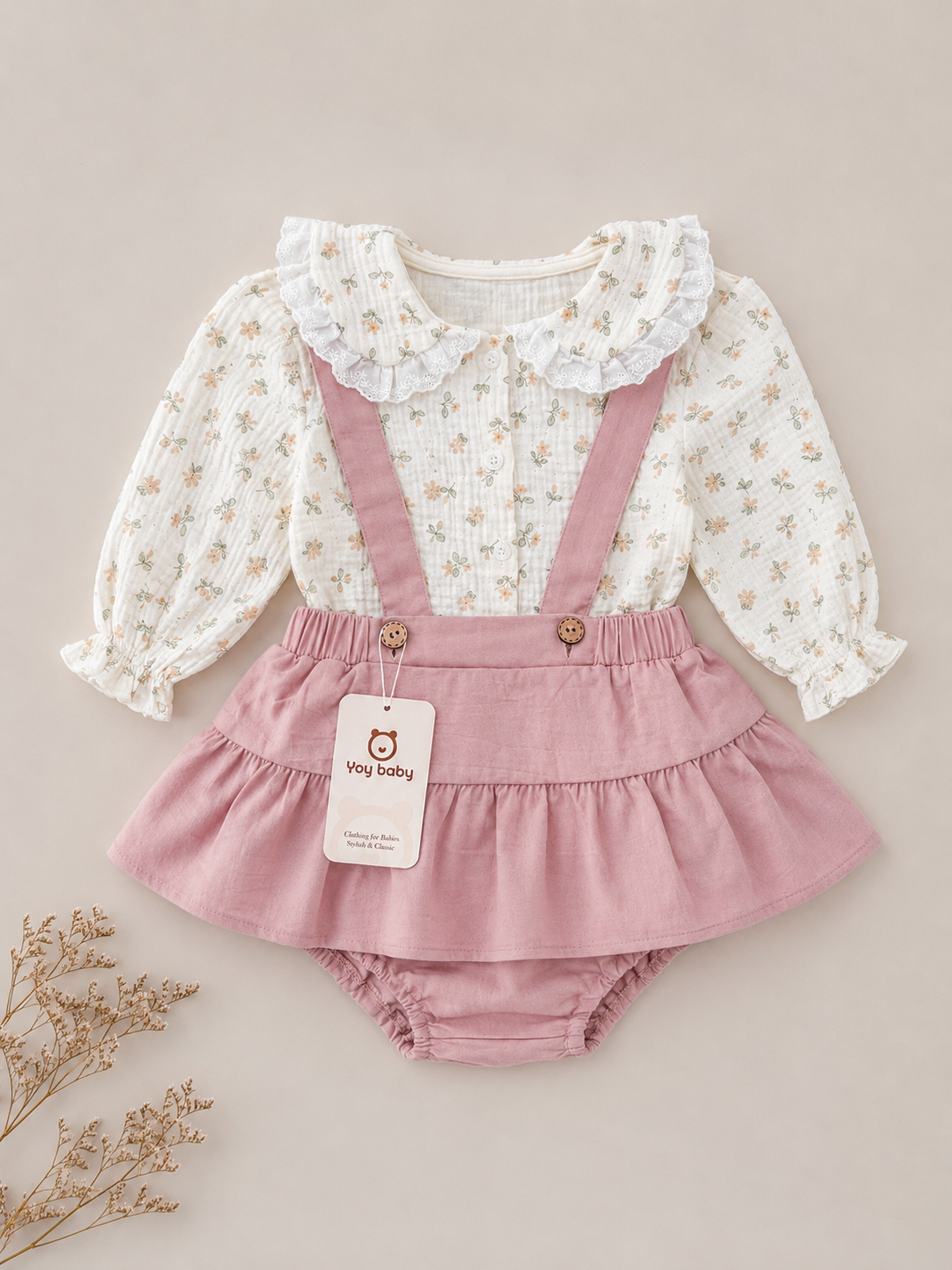 Set de Falda Short con Tirantes y Blusa AMMAR