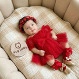 Vestido Body Amelie Rojo con Diadema