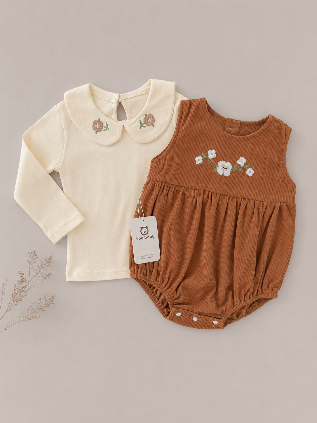 Set de Braga y Blusa MOCHA MOUSSE