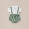 Set de Short con tirantes y Romper DIAPER COVER VERDE
