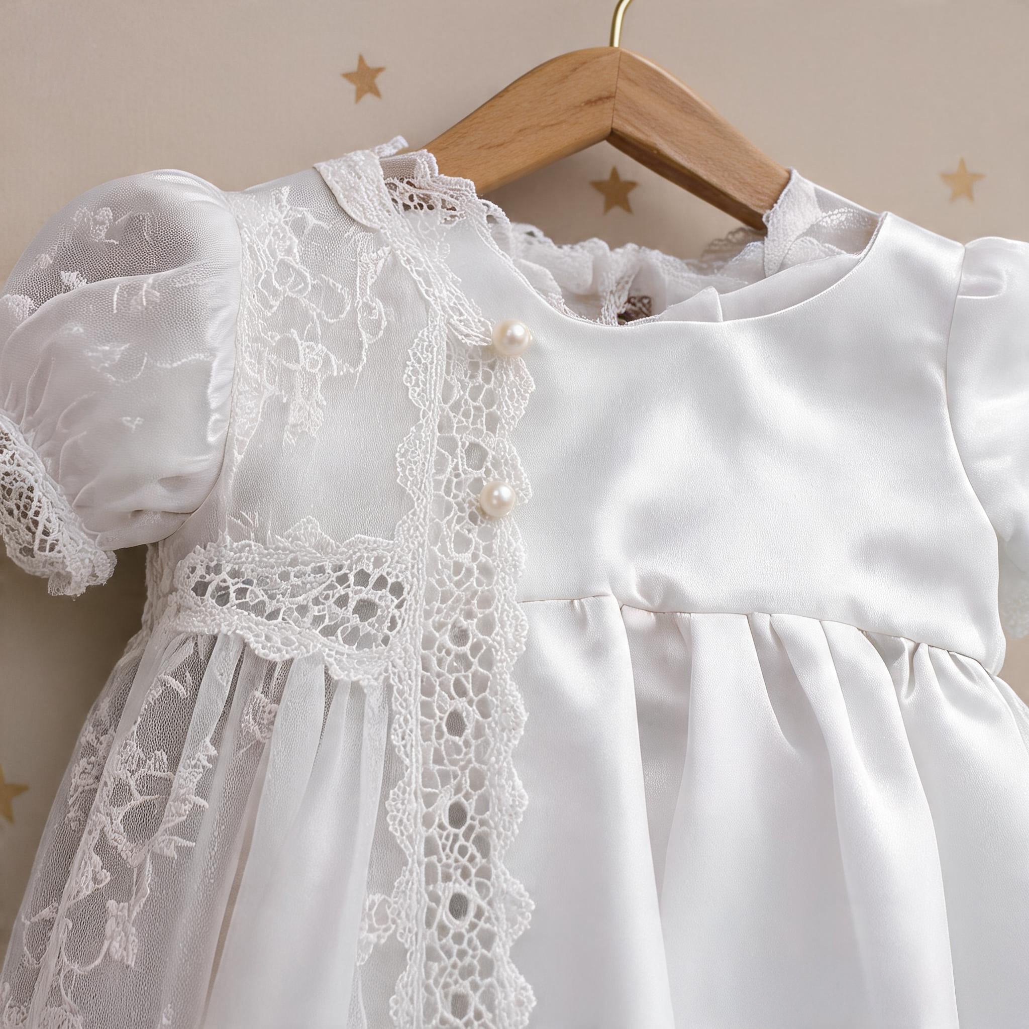 Vestido Bautizo Imperial - TIFANNY con Gorro