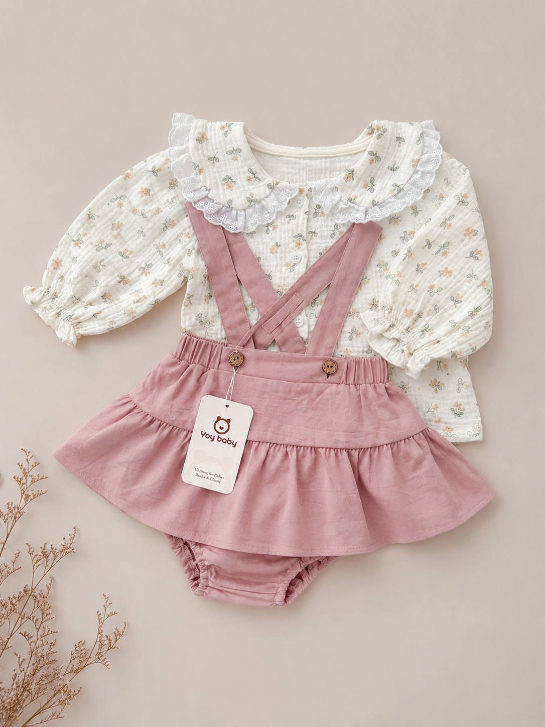 Set de Falda Short con Tirantes y Blusa AMMAR