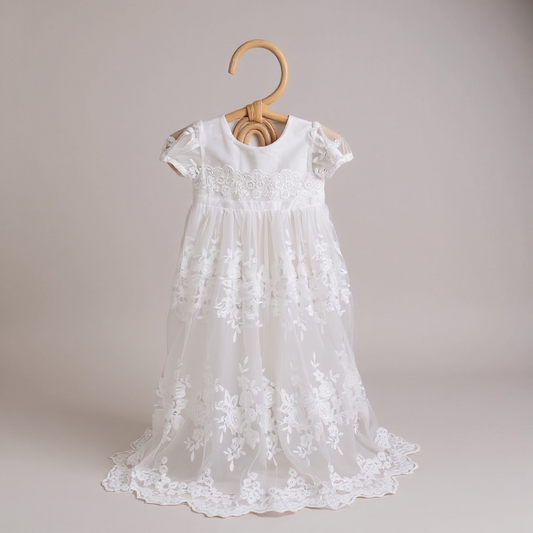 Vestido Bautizo Imperial - ISABEL con Gorro