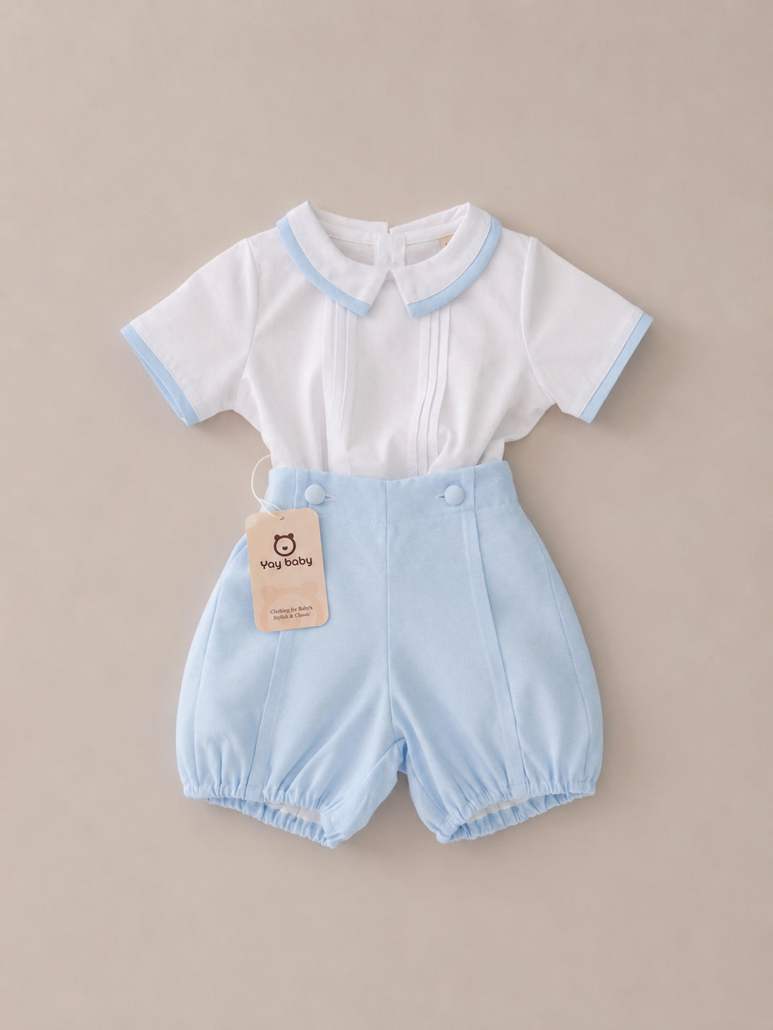 Set de Camisa y Short Lino BLESS AZUL