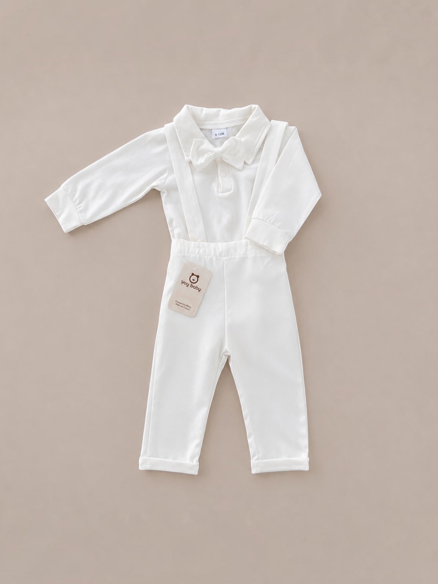 Set de Pantalón con tirantes y Romper ENZO BLANCO