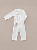 Set de Pantalón con tirantes y Romper ENZO BLANCO