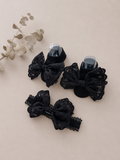 kit Diadema + Media Valeta en encaje Negro