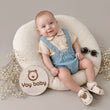 Set de Short con tirantes y Romper DIAPER COVER AZUL