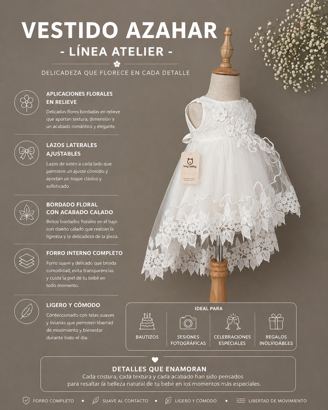 Vestido AZAHAR - Línea Atelier