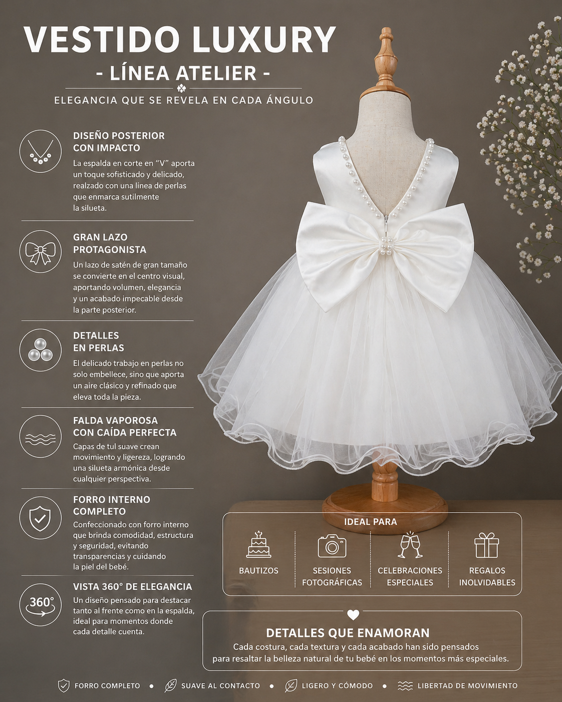 Vestido LUXURY - Línea Atelier