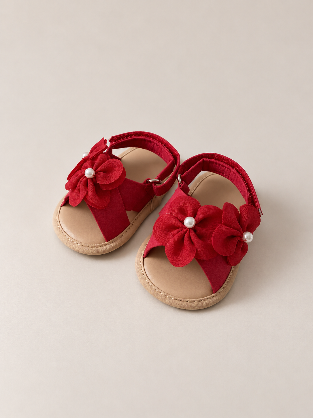 Sandalias de Flor Rojas