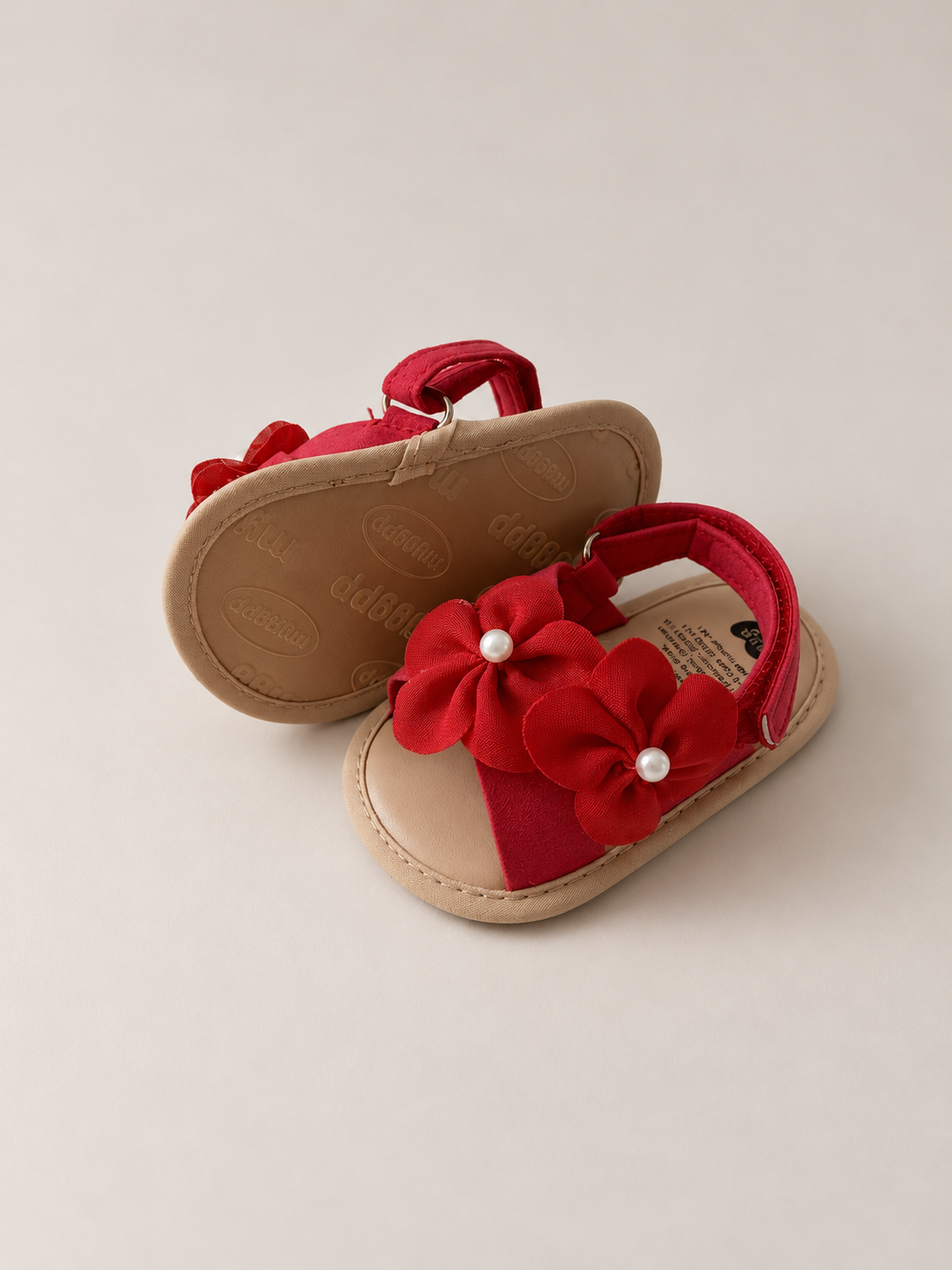Sandalias de Flor Rojas