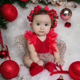 Corona Floral Premium Roja