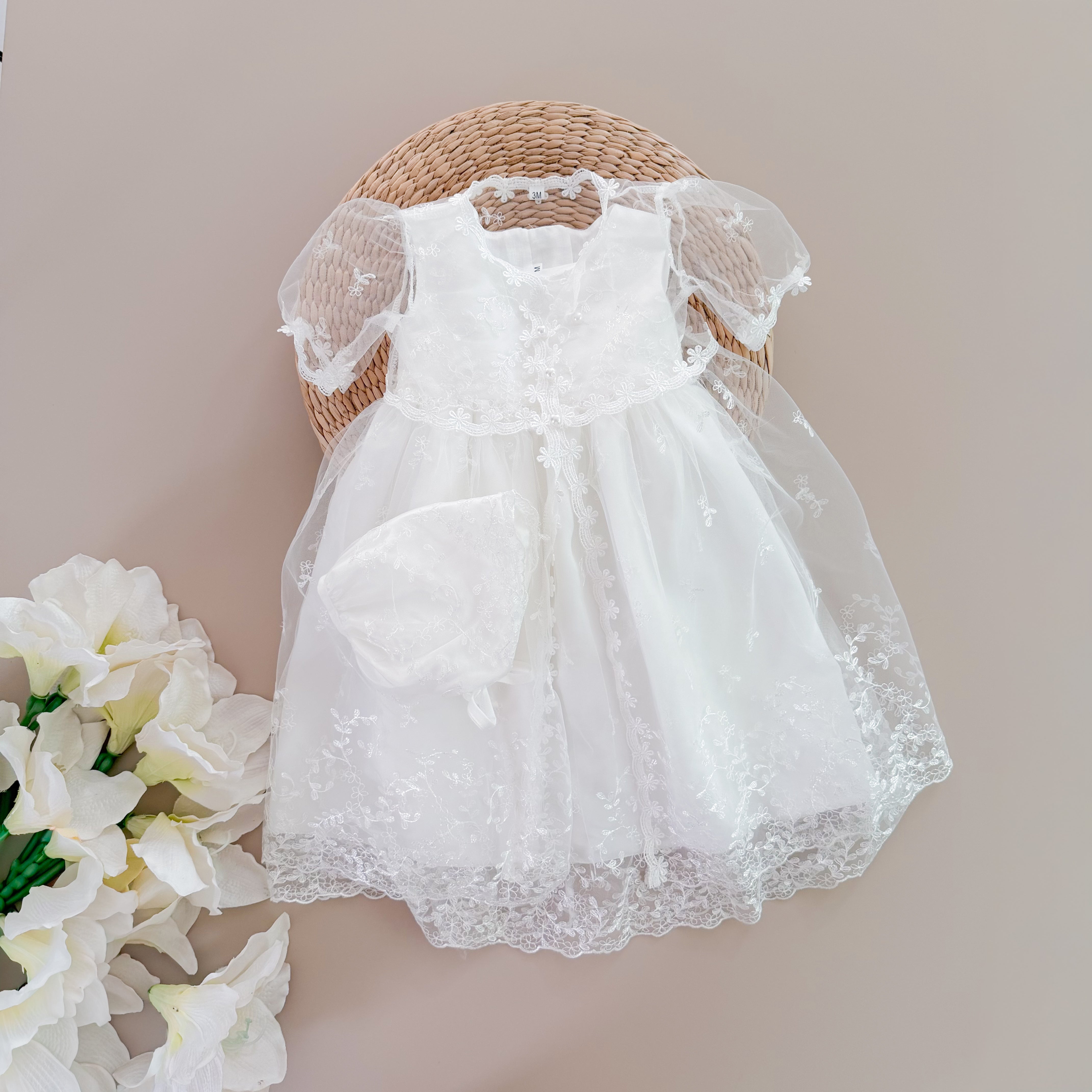 Vestido Bautizo Imperial - BELLOTA con Gorro