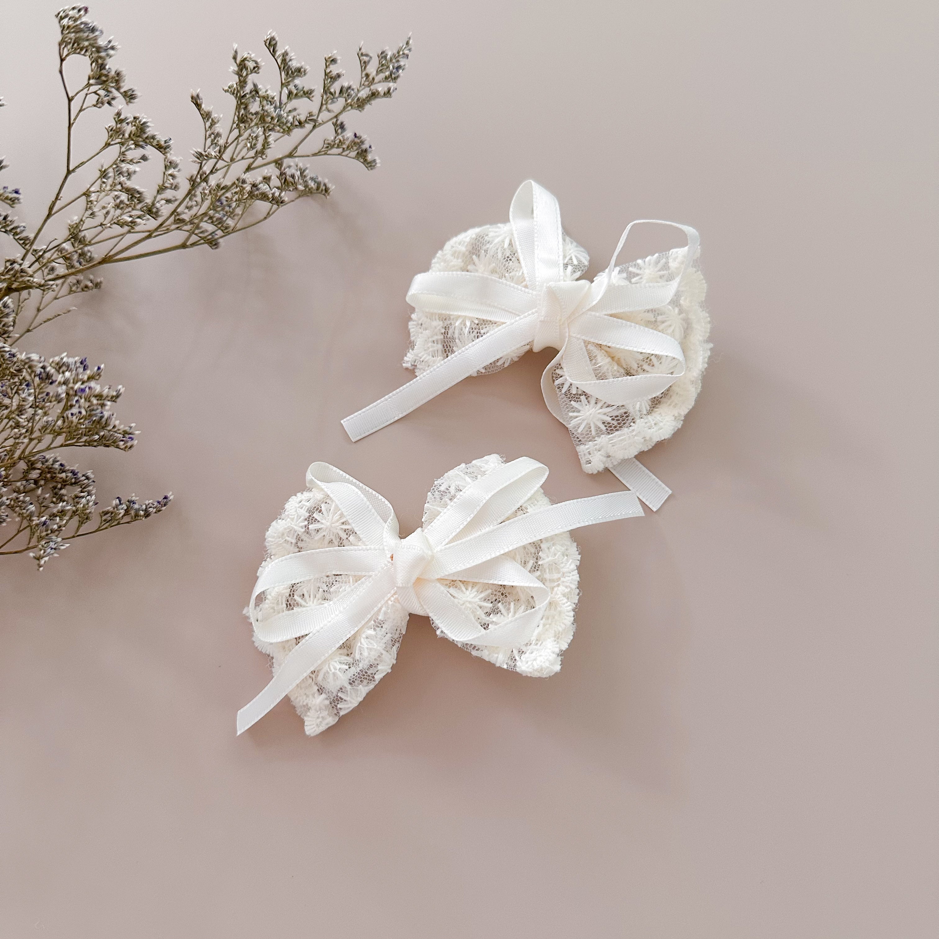 Hebilla Encaje Marfil x 2 Unidades