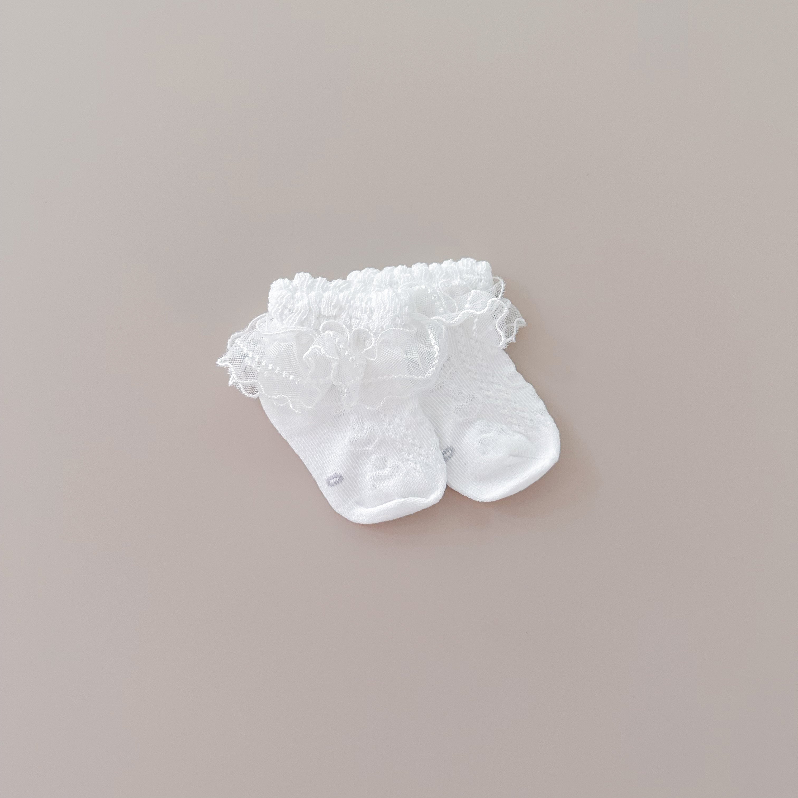 Medias Españolas Encaje Blanco