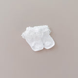 Medias Españolas Encaje Blanco