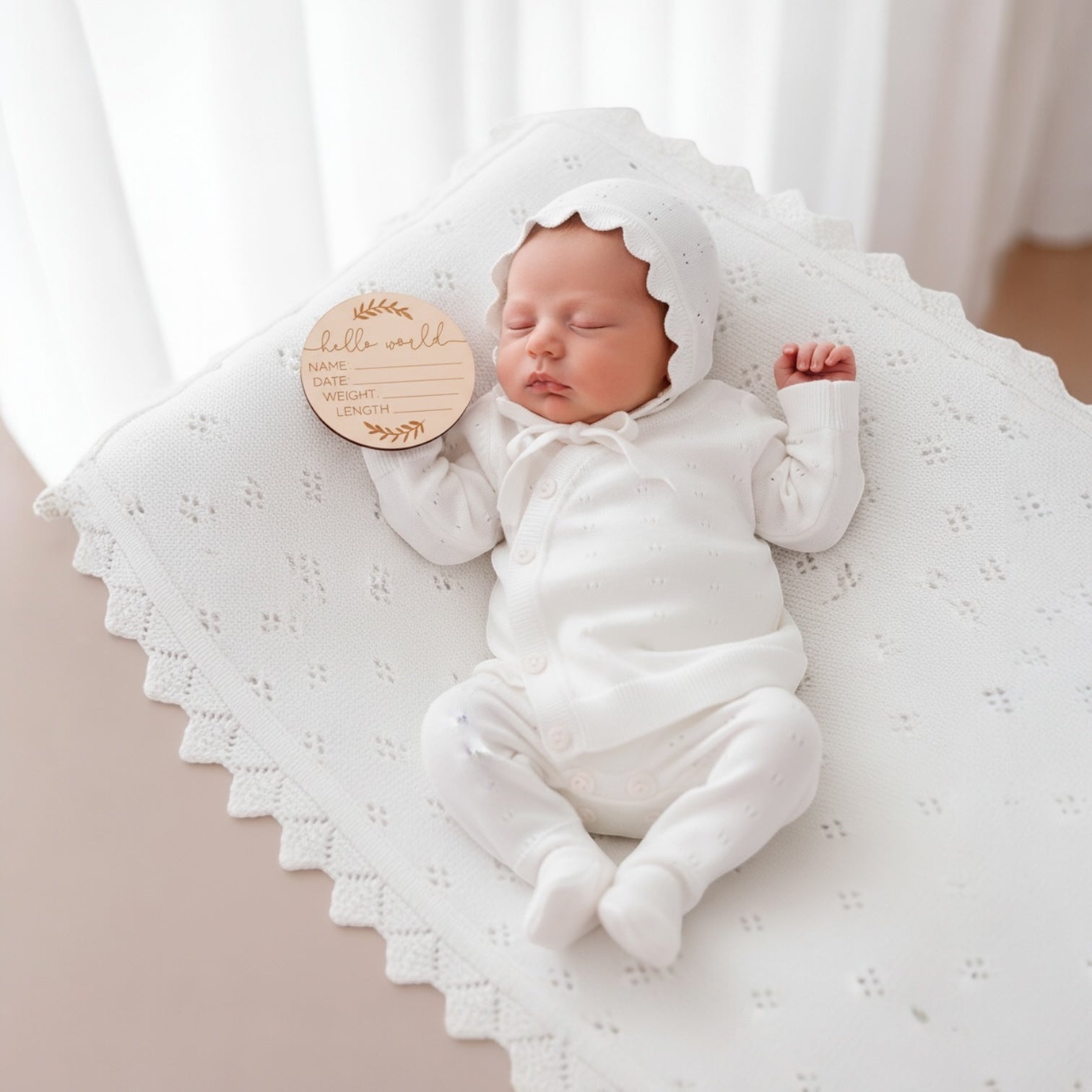 Cobija para Bebé Blanca