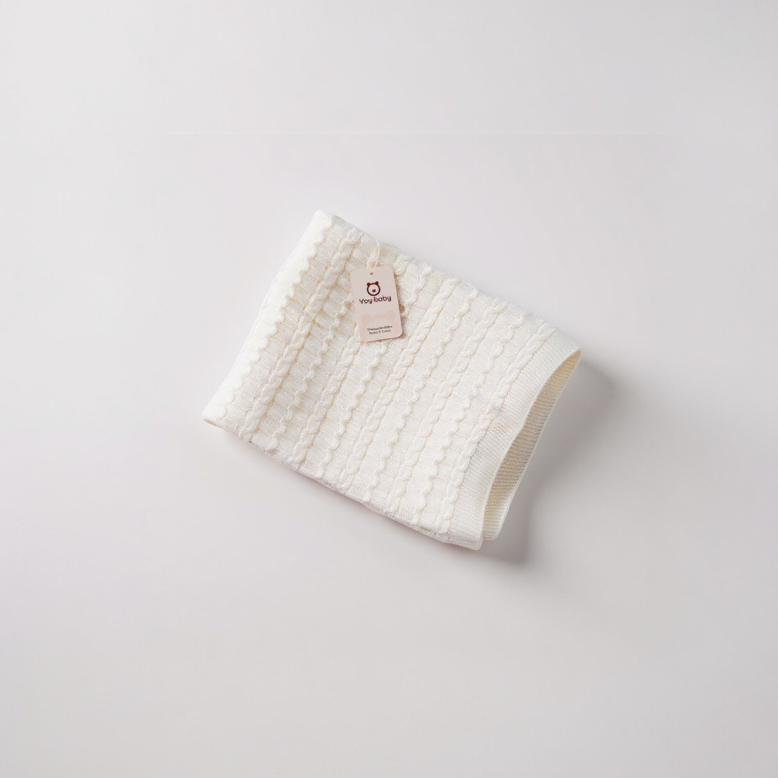 Cobija Tejida para Bebé Marfil