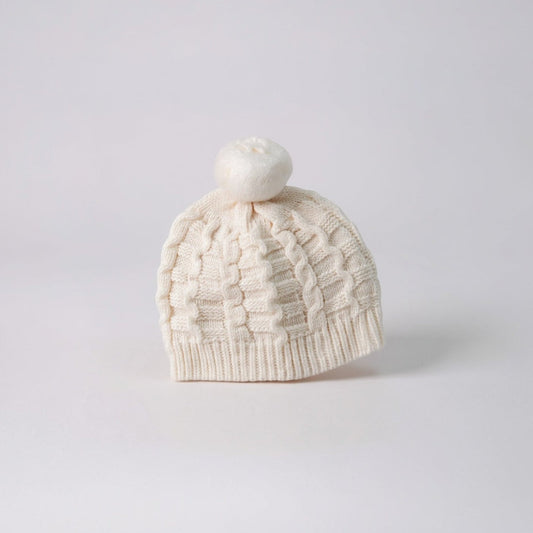Gorro Pompon Marfil