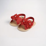 Sandalias de Flor Rojas