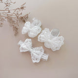 kit Diadema + Media Valeta en encaje Blanco