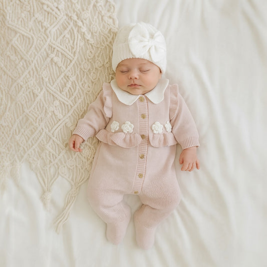 Set Primer Día - PETALO ALBARICOQUE con Gorro y Placa