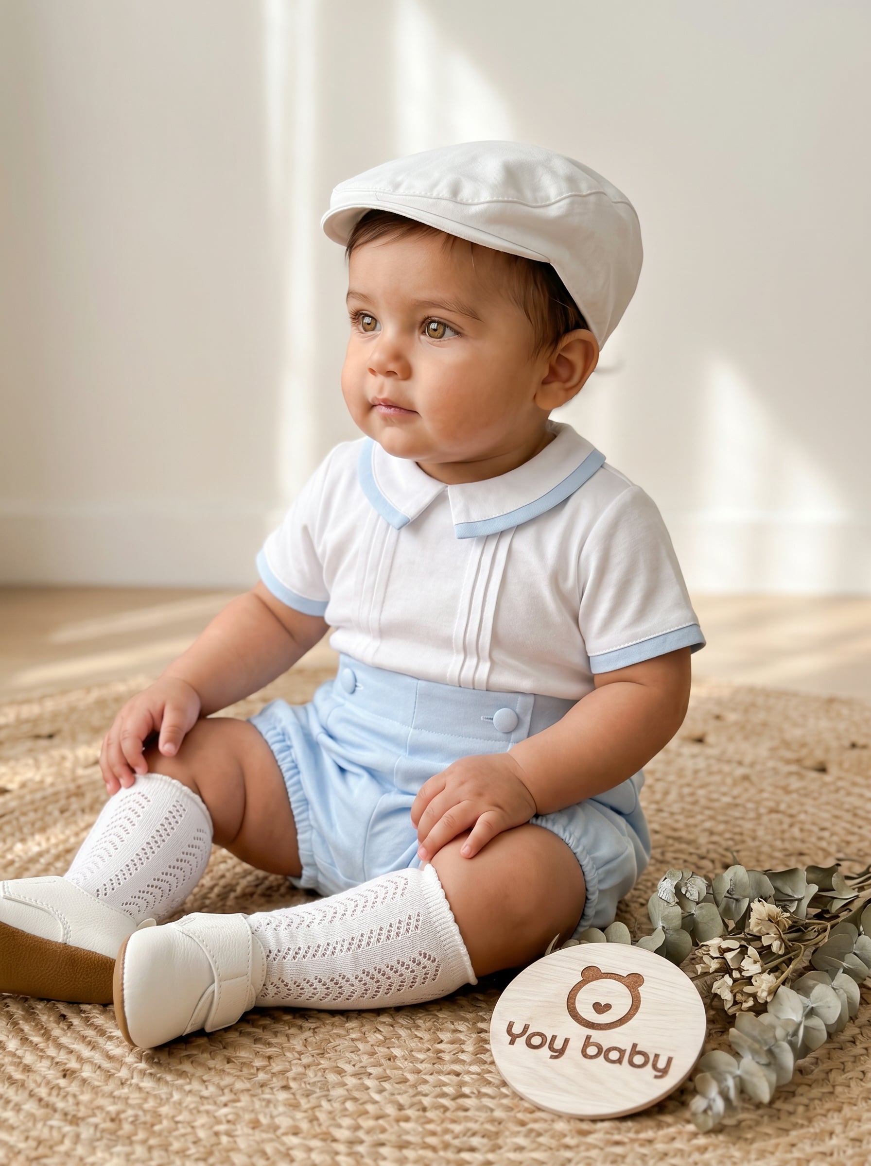 Set de Camisa y Short Lino BLESS AZUL