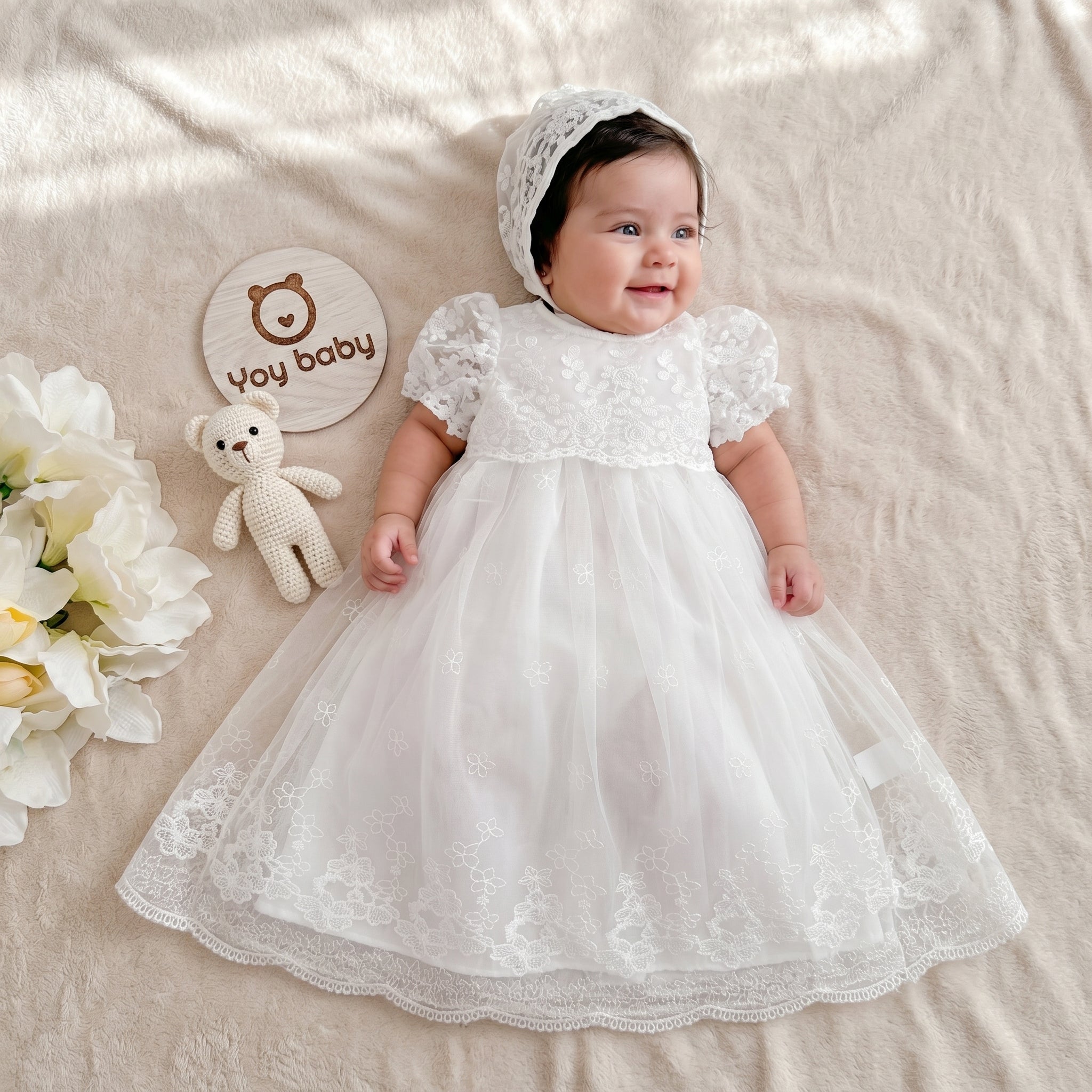 Vestido Bautizo Imperial - GASTBY con Gorro